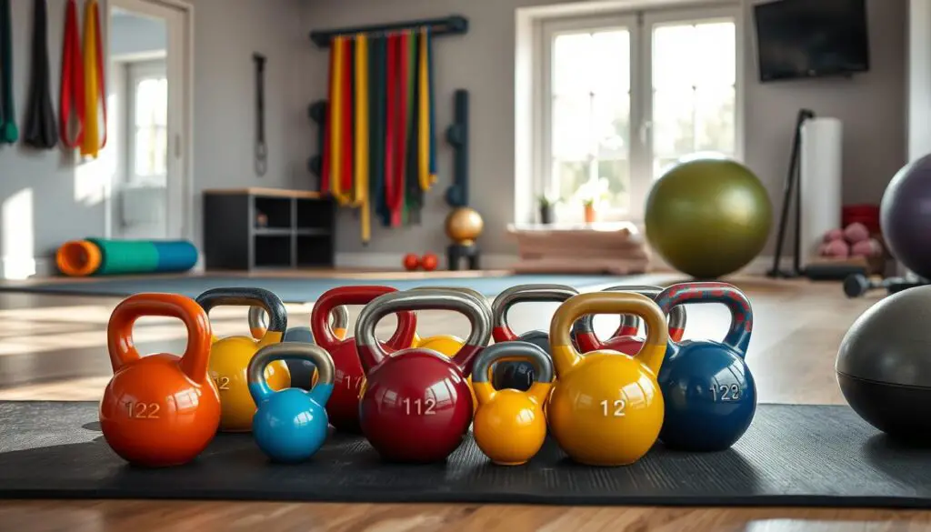 Kettlebells in a home gym