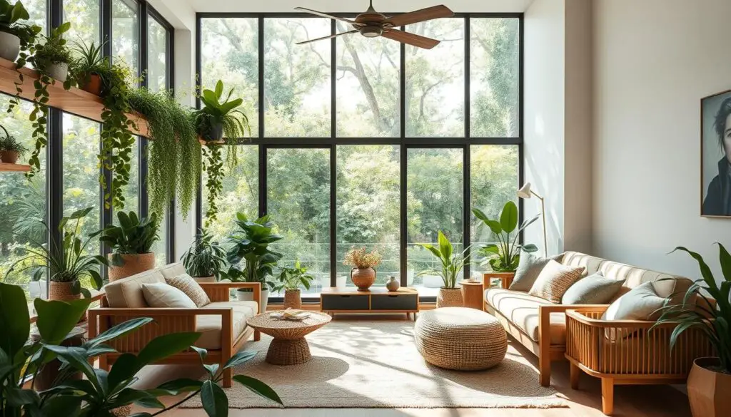 biophilic design in living room